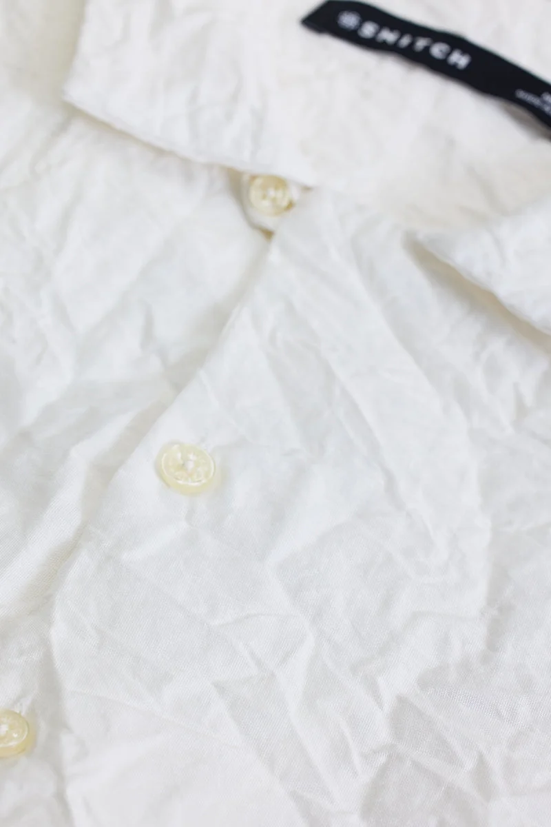 SNITCH White Crinkle Shirt